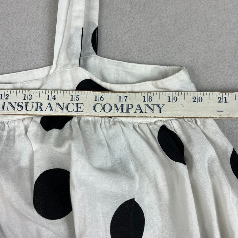 Asos Design Curve Maxi Dress US 14 Black & White Polka Dot Strappy Sleeve - Picture 11 of 12